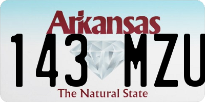 AR license plate 143MZU