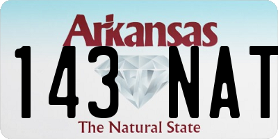 AR license plate 143NAT
