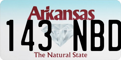 AR license plate 143NBD