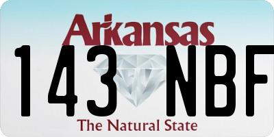 AR license plate 143NBF