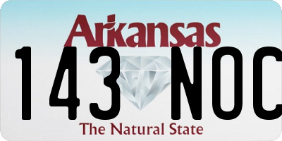 AR license plate 143NOC
