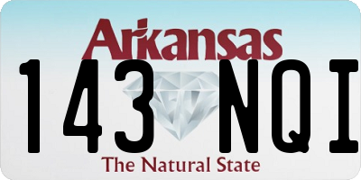 AR license plate 143NQI