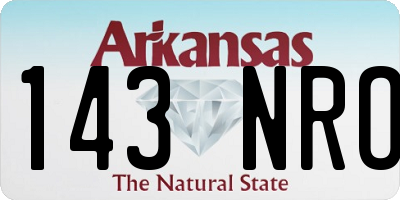 AR license plate 143NRO