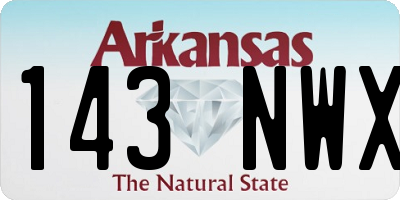 AR license plate 143NWX