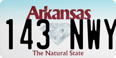 AR license plate 143NWY