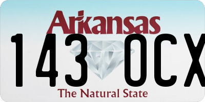 AR license plate 143OCX