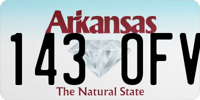 AR license plate 143OFV
