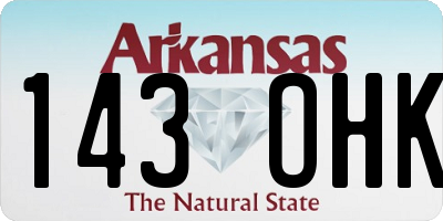 AR license plate 143OHK