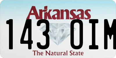 AR license plate 143OIM