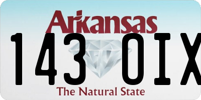 AR license plate 143OIX