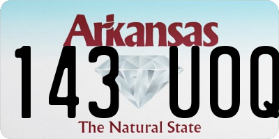 AR license plate 143UOQ