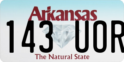 AR license plate 143UOR