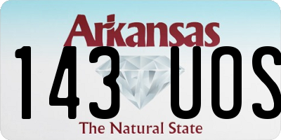 AR license plate 143UOS