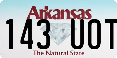AR license plate 143UOT