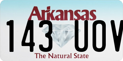 AR license plate 143UOV