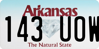 AR license plate 143UOW