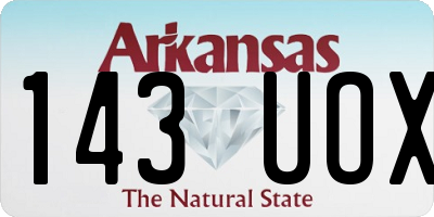 AR license plate 143UOX
