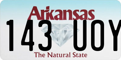 AR license plate 143UOY