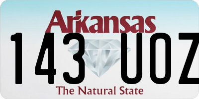 AR license plate 143UOZ