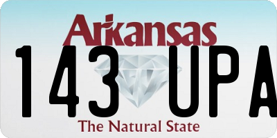 AR license plate 143UPA