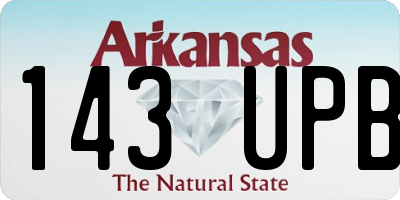 AR license plate 143UPB