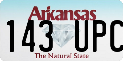 AR license plate 143UPC