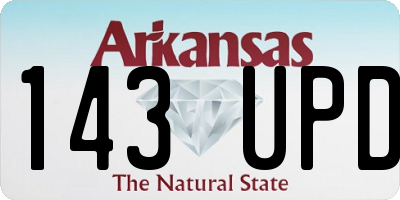 AR license plate 143UPD
