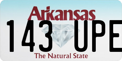AR license plate 143UPE