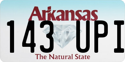 AR license plate 143UPI