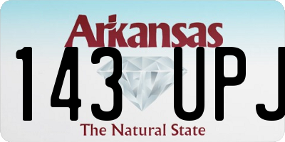 AR license plate 143UPJ