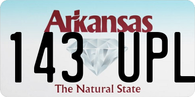 AR license plate 143UPL