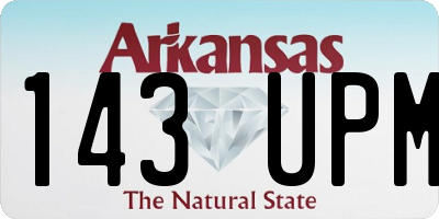 AR license plate 143UPM