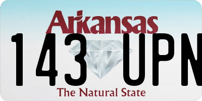 AR license plate 143UPN