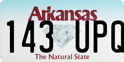 AR license plate 143UPQ
