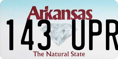 AR license plate 143UPR