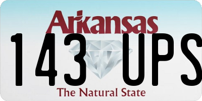 AR license plate 143UPS