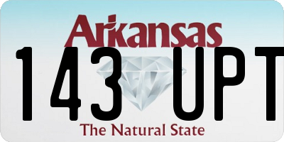 AR license plate 143UPT