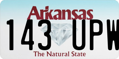 AR license plate 143UPW