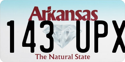 AR license plate 143UPX