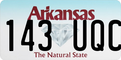 AR license plate 143UQC