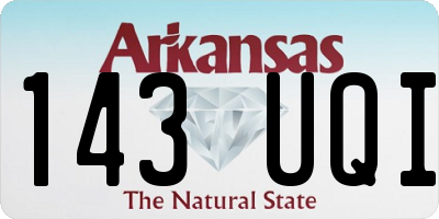 AR license plate 143UQI