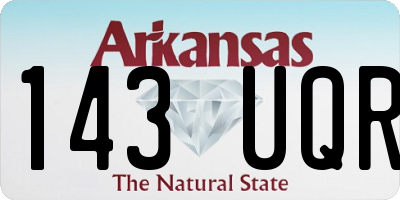 AR license plate 143UQR