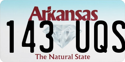 AR license plate 143UQS