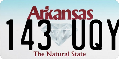AR license plate 143UQY