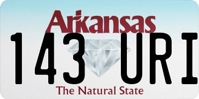 AR license plate 143URI