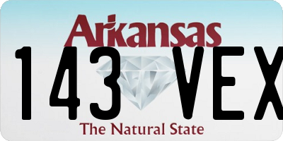 AR license plate 143VEX