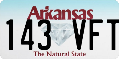 AR license plate 143VFT