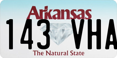 AR license plate 143VHA