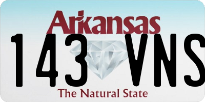 AR license plate 143VNS
