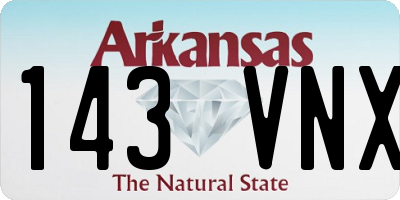 AR license plate 143VNX